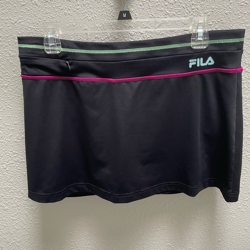 FILA SPORT “Skort” - Size L - Black with colored accents - EUC